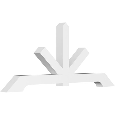Ekena Millwork Vanguard Architectural Grade PVC Gable Bracket, 108"W x 45"H x 6"D x 6"F, 10/12 Pitch GBP108X45X0606VAN00